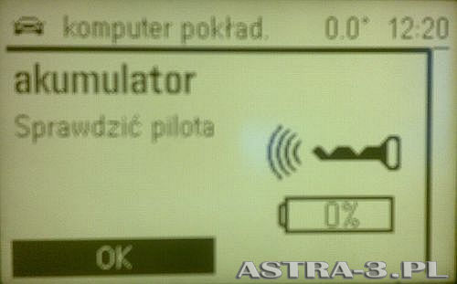 astra akumulator sprawdzi pilota