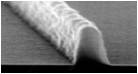 SEM image of line-edge roughness
